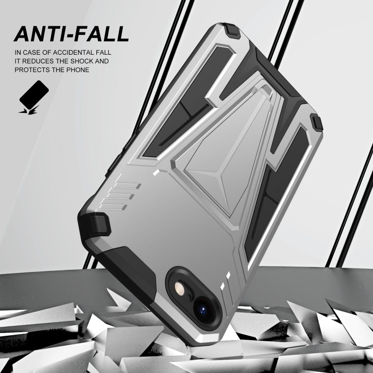 For iPhone SE 2022 / SE 2020 / 8 / 7 Super V Armor PC + TPU Shockproof Case with Invisible Holder