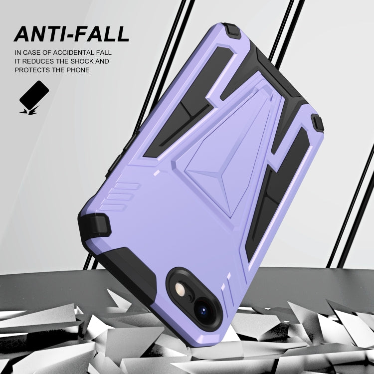 For iPhone SE 2022 / SE 2020 / 8 / 7 Super V Armor PC + TPU Shockproof Case with Invisible Holder