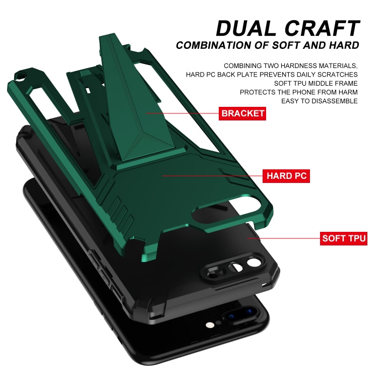 Super V Armor PC + TPU Shockproof Case with Invisible Holder For iPhone 8 Plus / 7 Plus