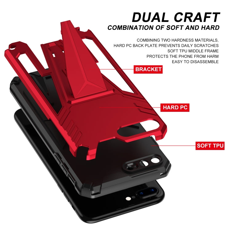 Super V Armor PC + TPU Shockproof Case with Invisible Holder For iPhone 8 Plus / 7 Plus
