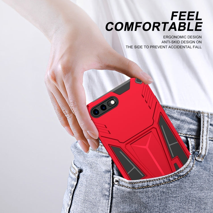 Super V Armor PC + TPU Shockproof Case with Invisible Holder For iPhone 8 Plus / 7 Plus