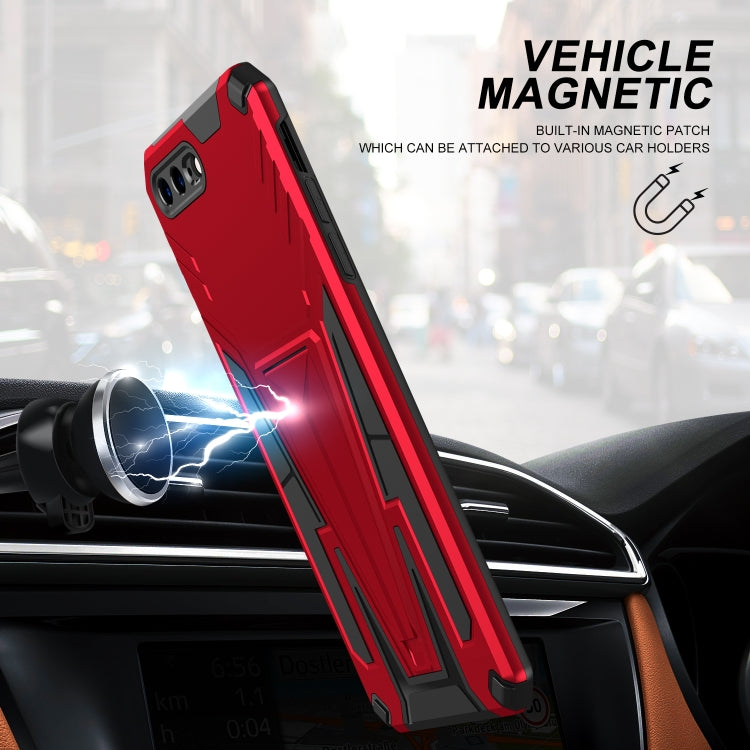 Super V Armor PC + TPU Shockproof Case with Invisible Holder For iPhone 8 Plus / 7 Plus