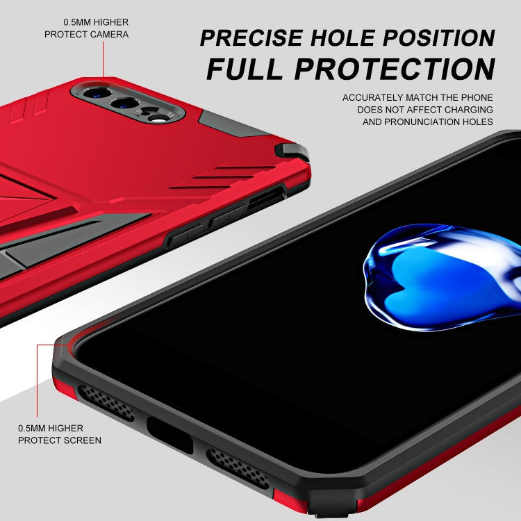 Super V Armor PC + TPU Shockproof Case with Invisible Holder For iPhone 8 Plus / 7 Plus