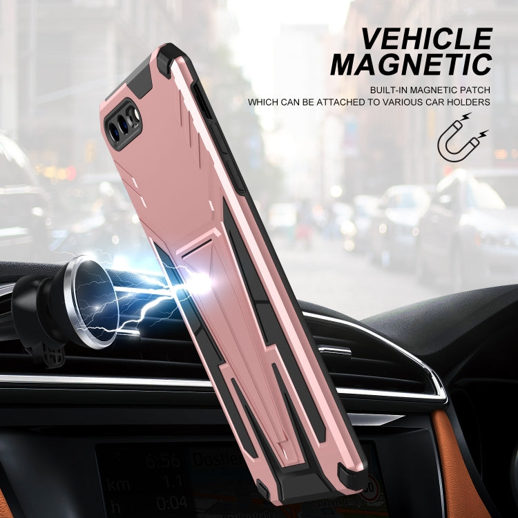Super V Armor PC + TPU Shockproof Case with Invisible Holder For iPhone 8 Plus / 7 Plus