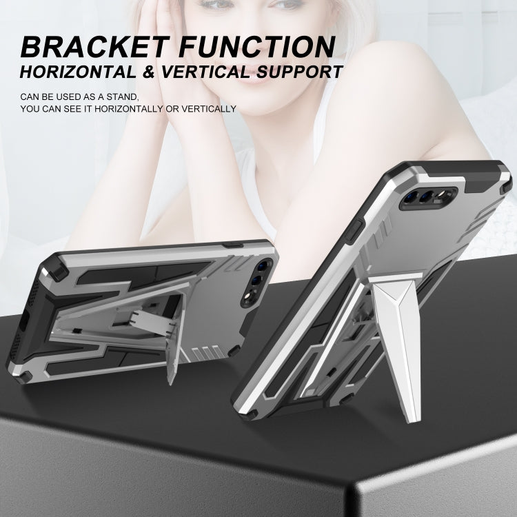 Super V Armor PC + TPU Shockproof Case with Invisible Holder For iPhone 8 Plus / 7 Plus