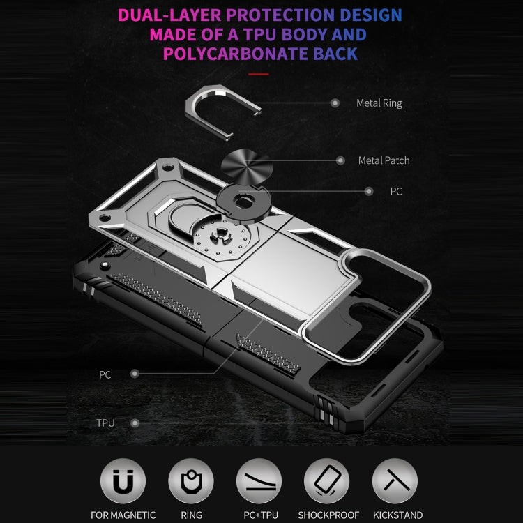 For Samsung Galaxy Z Flip3 5G Folding Shockproof TPU + PC Protective Case with 360 Degree Rotating Holder