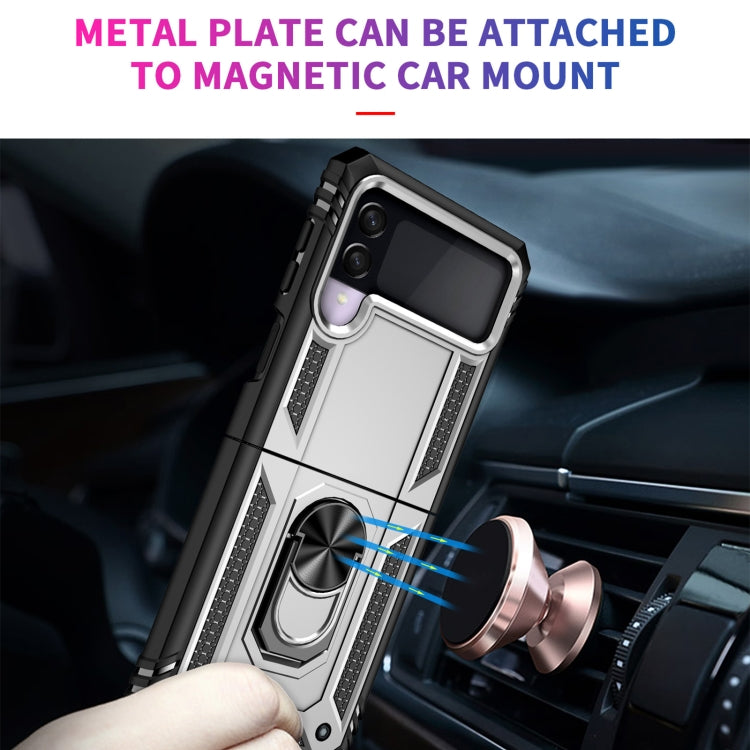 For Samsung Galaxy Z Flip3 5G Folding Shockproof TPU + PC Protective Case with 360 Degree Rotating Holder