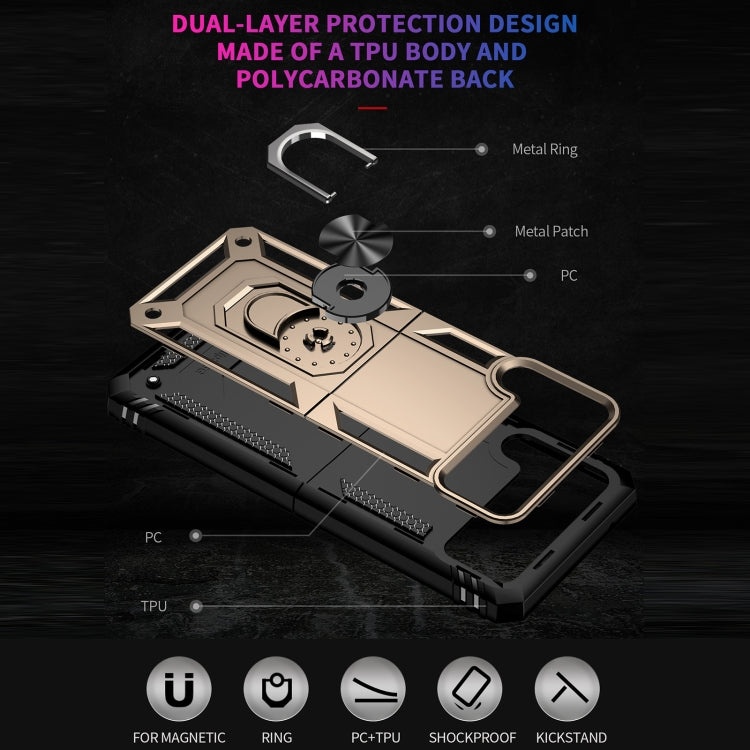For Samsung Galaxy Z Flip3 5G Folding Shockproof TPU + PC Protective Case with 360 Degree Rotating Holder