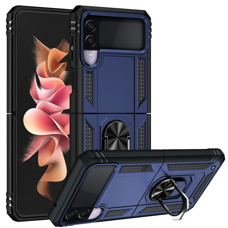 For Samsung Galaxy Z Flip3 5G Folding Shockproof TPU + PC Protective Case with 360 Degree Rotating Holder