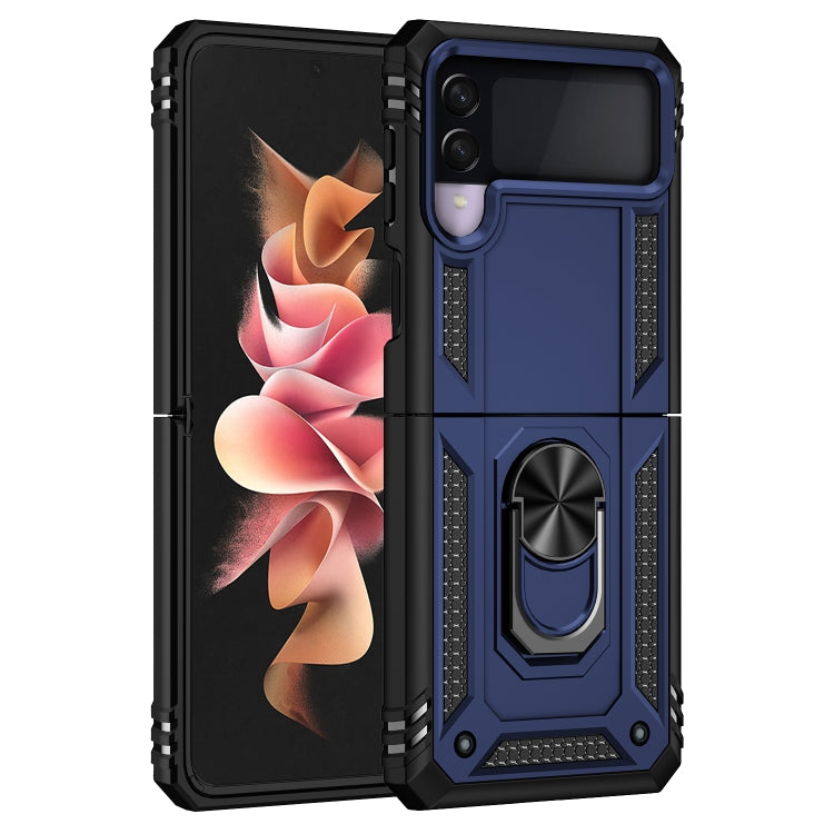For Samsung Galaxy Z Flip3 5G Folding Shockproof TPU + PC Protective Case with 360 Degree Rotating Holder