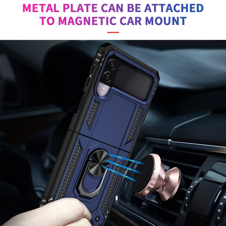 For Samsung Galaxy Z Flip3 5G Folding Shockproof TPU + PC Protective Case with 360 Degree Rotating Holder