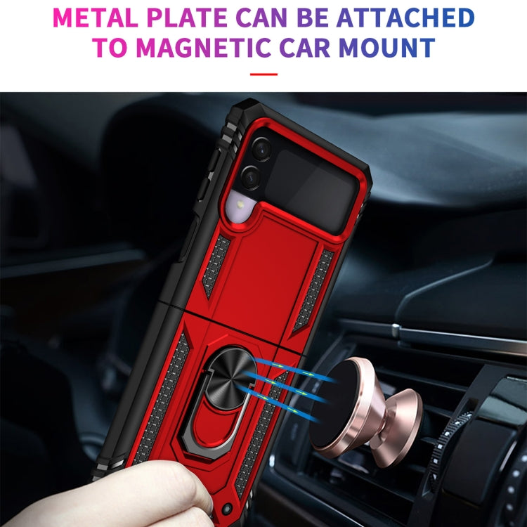 For Samsung Galaxy Z Flip3 5G Folding Shockproof TPU + PC Protective Case with 360 Degree Rotating Holder
