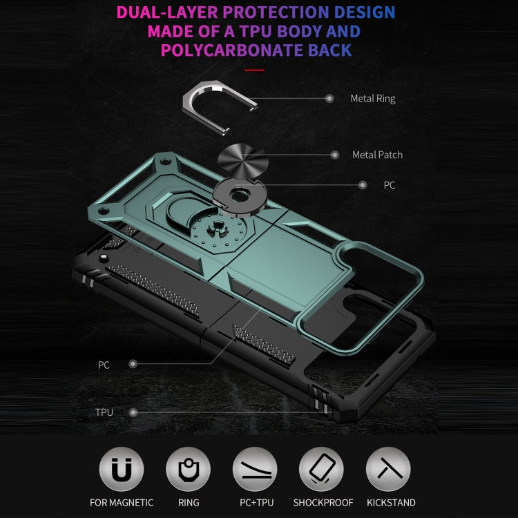 For Samsung Galaxy Z Flip3 5G Folding Shockproof TPU + PC Protective Case with 360 Degree Rotating Holder