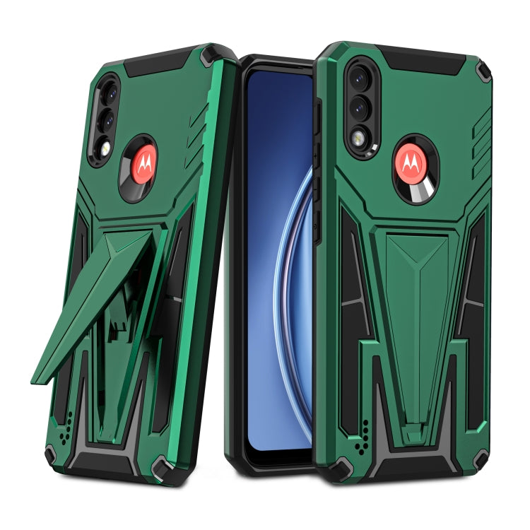 For Motorola Moto G / E7 Power 2021 Super V Armor PC + TPU Shockproof Case with Invisible Holder