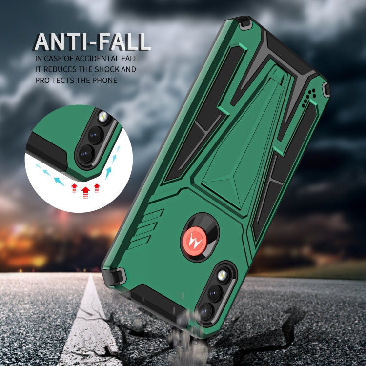 For Motorola Moto G / E7 Power 2021 Super V Armor PC + TPU Shockproof Case with Invisible Holder