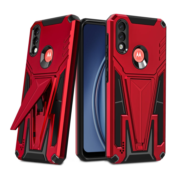 For Motorola Moto G / E7 Power 2021 Super V Armor PC + TPU Shockproof Case with Invisible Holder