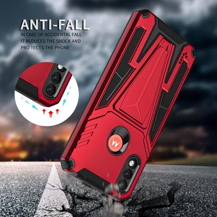 For Motorola Moto G / E7 Power 2021 Super V Armor PC + TPU Shockproof Case with Invisible Holder