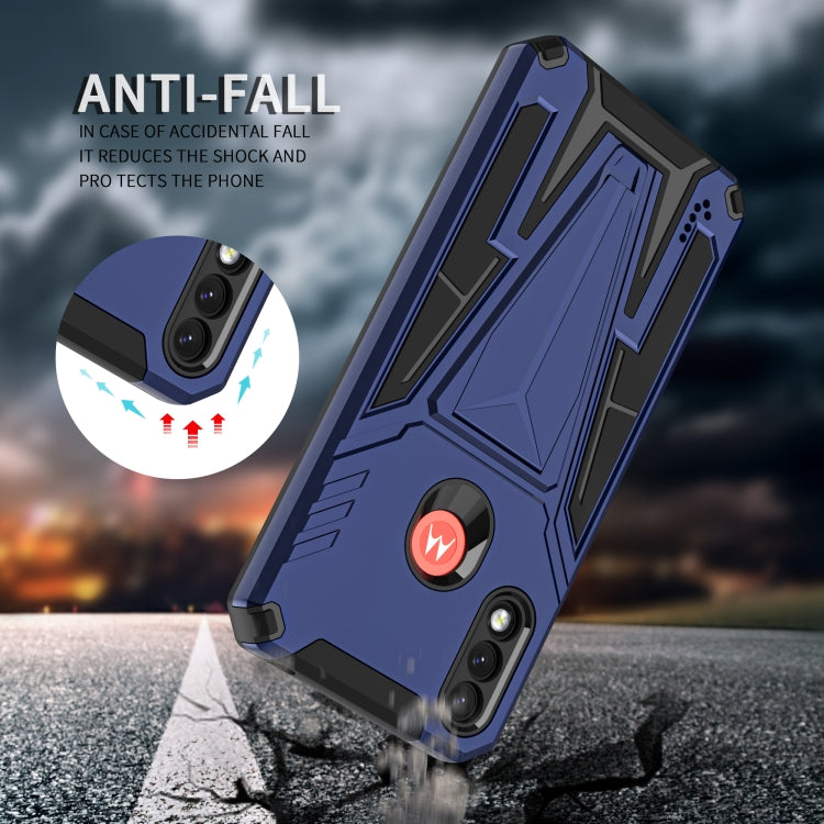For Motorola Moto G / E7 Power 2021 Super V Armor PC + TPU Shockproof Case with Invisible Holder