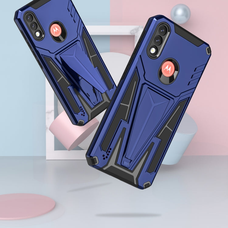 For Motorola Moto G / E7 Power 2021 Super V Armor PC + TPU Shockproof Case with Invisible Holder