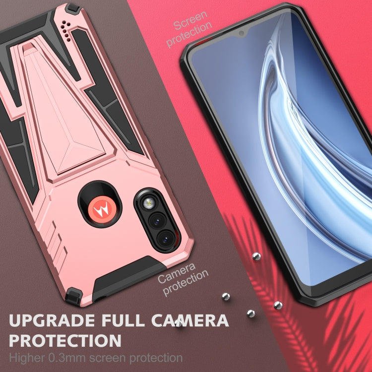 For Motorola Moto G / E7 Power 2021 Super V Armor PC + TPU Shockproof Case with Invisible Holder