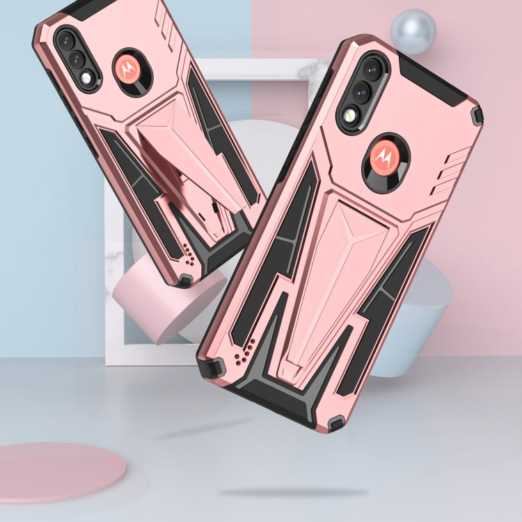 For Motorola Moto G / E7 Power 2021 Super V Armor PC + TPU Shockproof Case with Invisible Holder