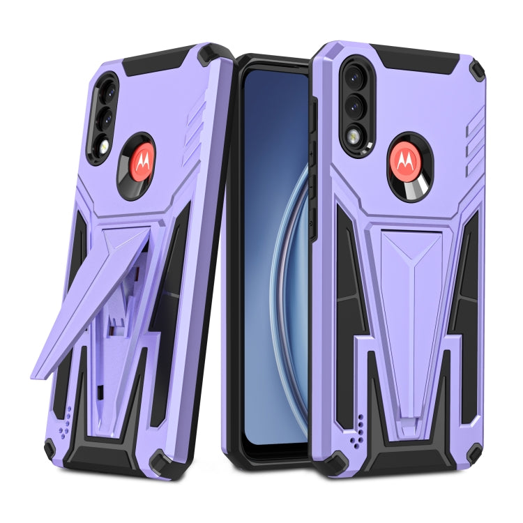 For Motorola Moto G / E7 Power 2021 Super V Armor PC + TPU Shockproof Case with Invisible Holder