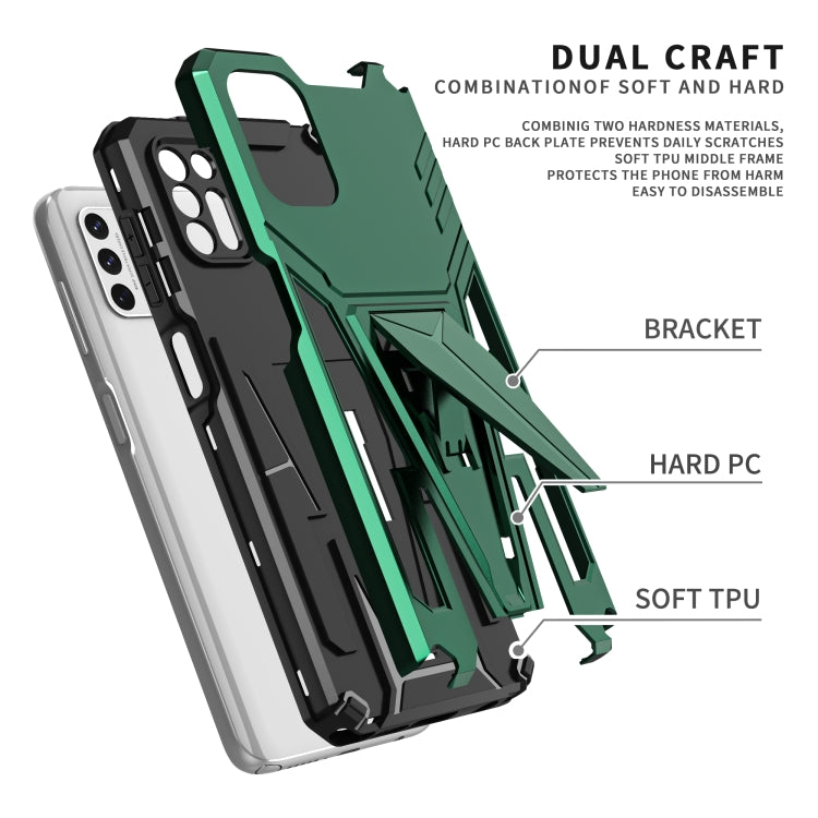 For Motorola Moto G Stylus 2021 Super V Armor PC + TPU Shockproof Case with Invisible Holder