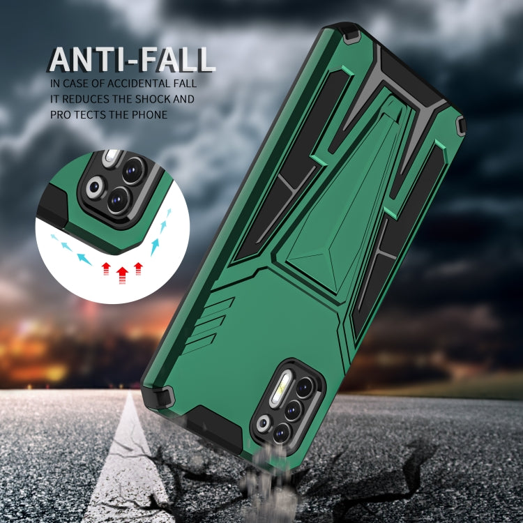 For Motorola Moto G Stylus 2021 Super V Armor PC + TPU Shockproof Case with Invisible Holder