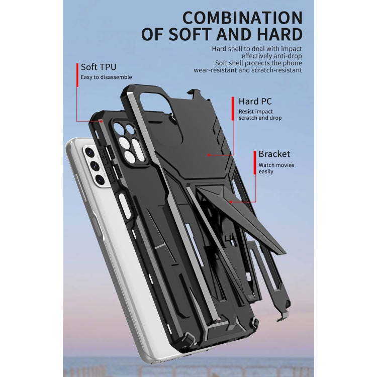 For Motorola Moto G Stylus 2021 Super V Armor PC + TPU Shockproof Case with Invisible Holder
