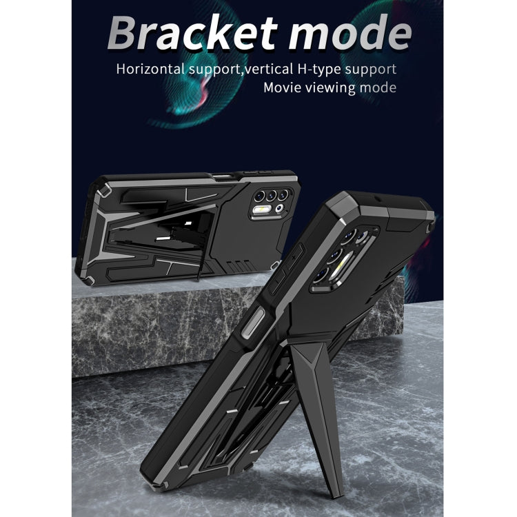 For Motorola Moto G Stylus 2021 Super V Armor PC + TPU Shockproof Case with Invisible Holder