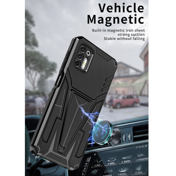 For Motorola Moto G Stylus 2021 Super V Armor PC + TPU Shockproof Case with Invisible Holder