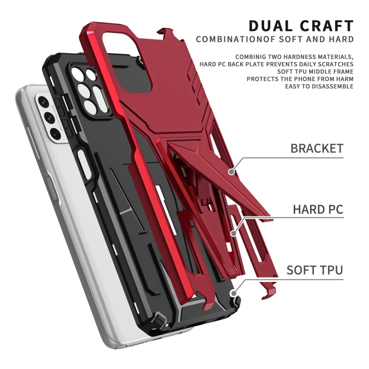 For Motorola Moto G Stylus 2021 Super V Armor PC + TPU Shockproof Case with Invisible Holder