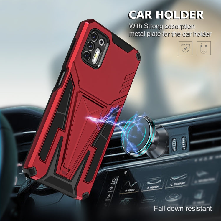 For Motorola Moto G Stylus 2021 Super V Armor PC + TPU Shockproof Case with Invisible Holder
