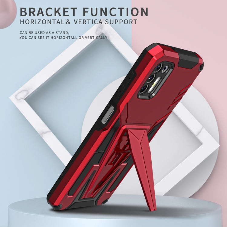 For Motorola Moto G Stylus 2021 Super V Armor PC + TPU Shockproof Case with Invisible Holder