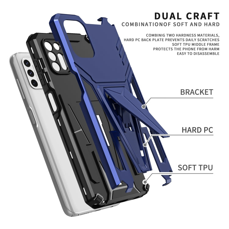For Motorola Moto G Stylus 2021 Super V Armor PC + TPU Shockproof Case with Invisible Holder
