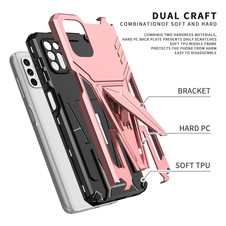 For Motorola Moto G Stylus 2021 Super V Armor PC + TPU Shockproof Case with Invisible Holder