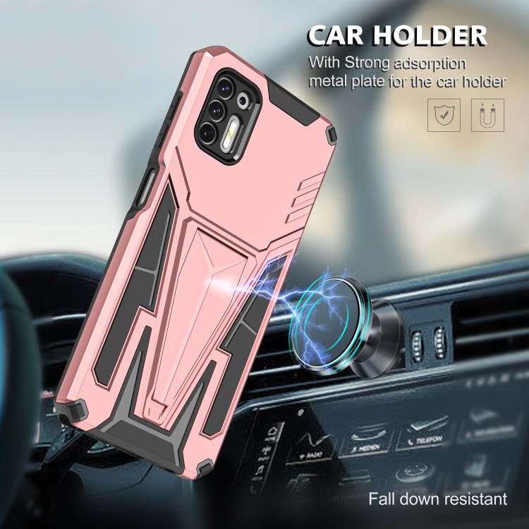 For Motorola Moto G Stylus 2021 Super V Armor PC + TPU Shockproof Case with Invisible Holder