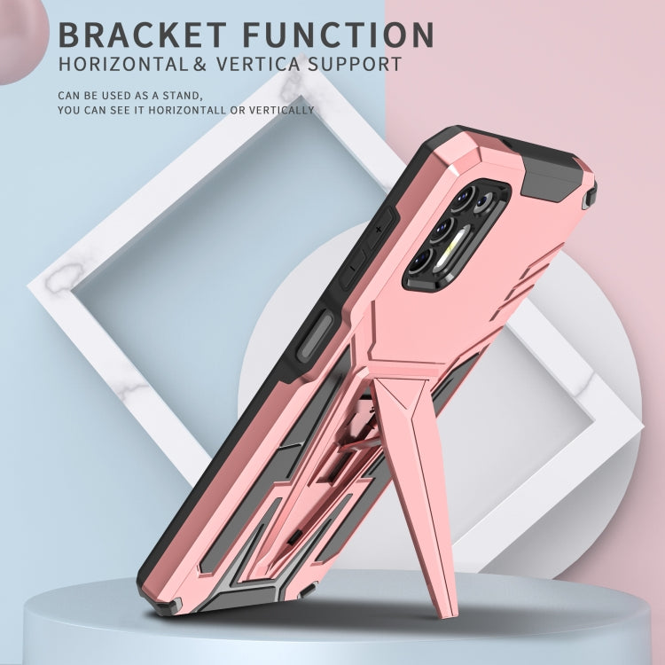 For Motorola Moto G Stylus 2021 Super V Armor PC + TPU Shockproof Case with Invisible Holder