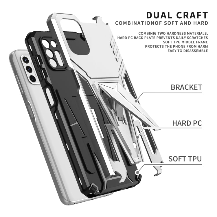 For Motorola Moto G Stylus 2021 Super V Armor PC + TPU Shockproof Case with Invisible Holder