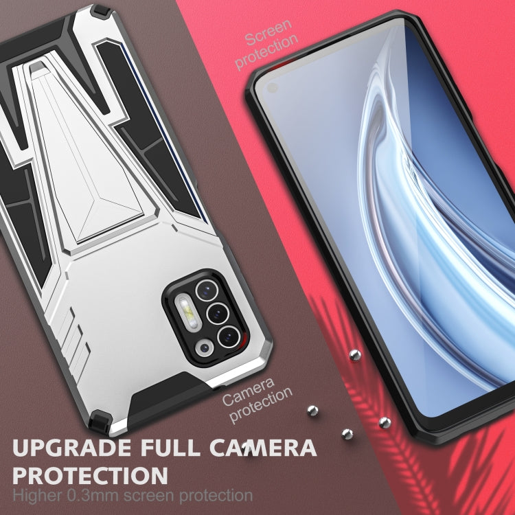 For Motorola Moto G Stylus 2021 Super V Armor PC + TPU Shockproof Case with Invisible Holder