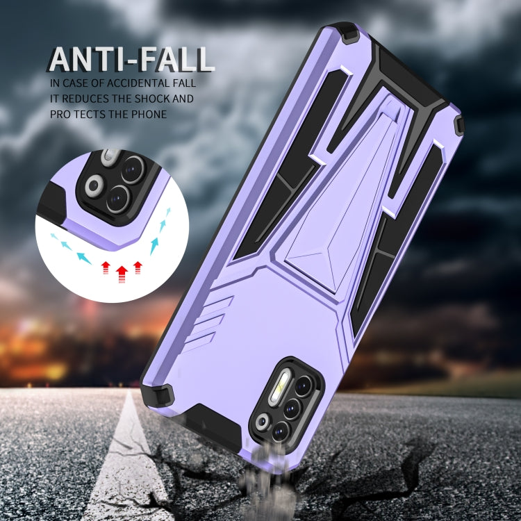 For Motorola Moto G Stylus 2021 Super V Armor PC + TPU Shockproof Case with Invisible Holder
