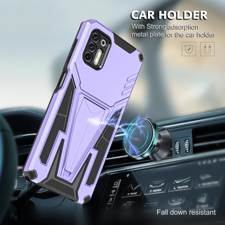 For Motorola Moto G Stylus 2021 Super V Armor PC + TPU Shockproof Case with Invisible Holder