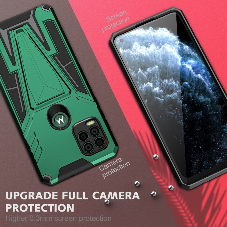 For Motorola Moto G Stylus 5G Super V Armor PC + TPU Shockproof Case with Invisible Holder