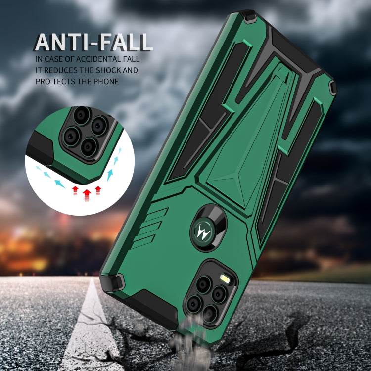 For Motorola Moto G Stylus 5G Super V Armor PC + TPU Shockproof Case with Invisible Holder