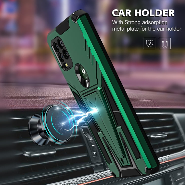 For Motorola Moto G Stylus 5G Super V Armor PC + TPU Shockproof Case with Invisible Holder