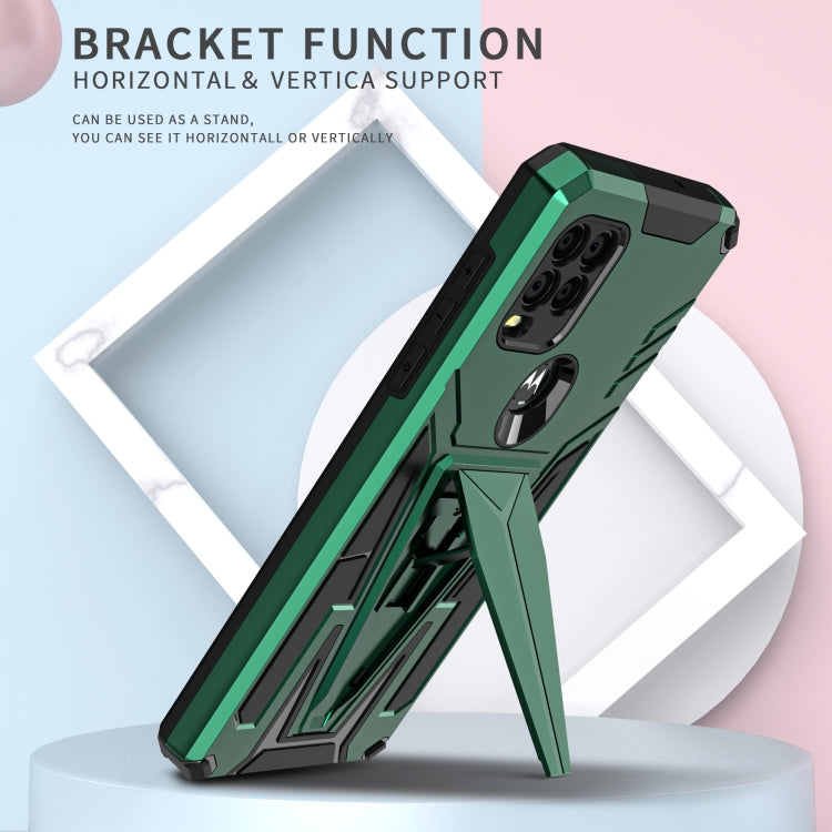 For Motorola Moto G Stylus 5G Super V Armor PC + TPU Shockproof Case with Invisible Holder