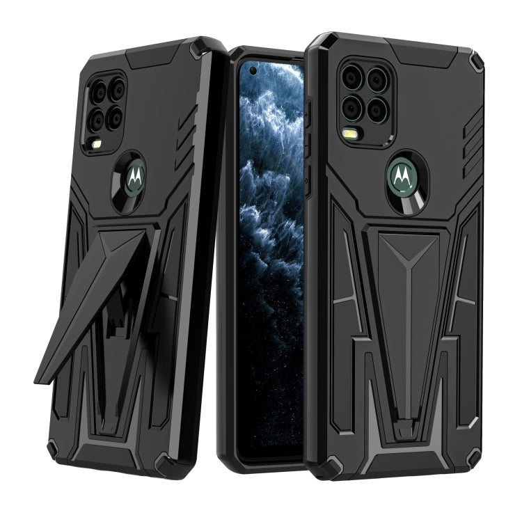 For Motorola Moto G Stylus 5G Super V Armor PC + TPU Shockproof Case with Invisible Holder