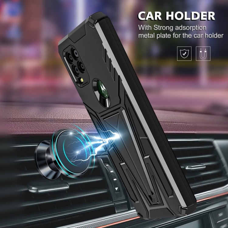 For Motorola Moto G Stylus 5G Super V Armor PC + TPU Shockproof Case with Invisible Holder