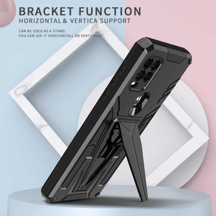 For Motorola Moto G Stylus 5G Super V Armor PC + TPU Shockproof Case with Invisible Holder