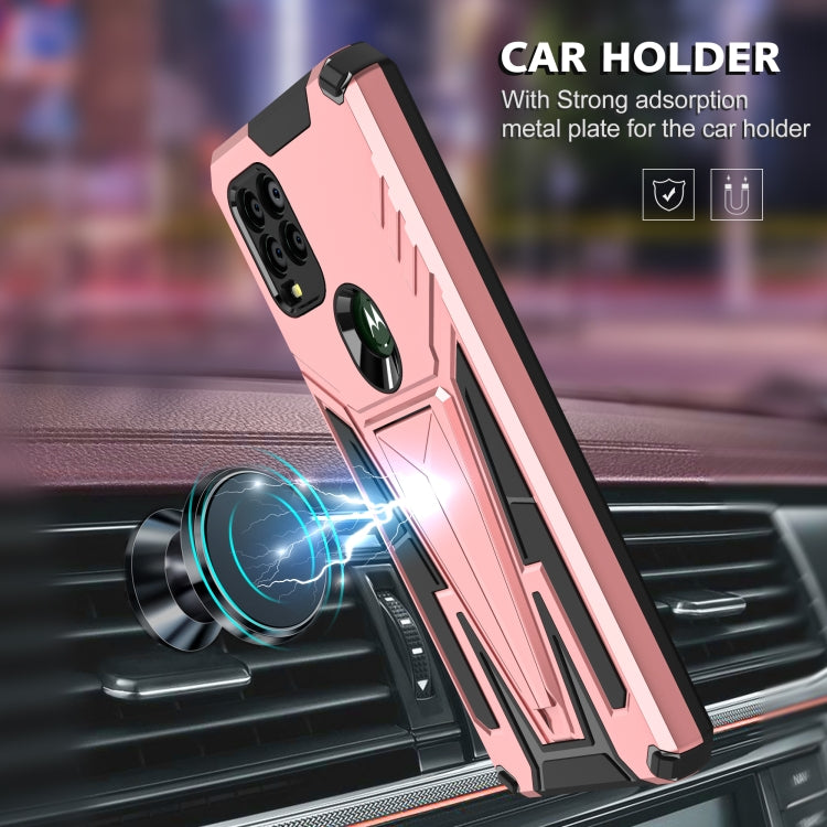 For Motorola Moto G Stylus 5G Super V Armor PC + TPU Shockproof Case with Invisible Holder